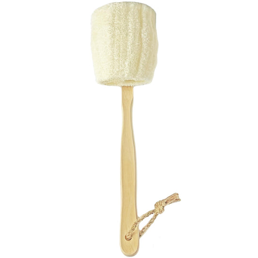Natural Loofah Exfoliating Bath Brush - Body Luffa Loofa Sponge on a Stick